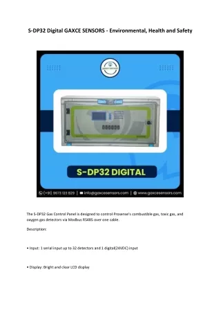 s dp32 digital gaxce sensors environmental health