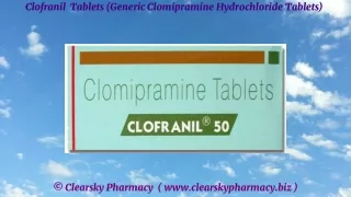 clofranil tablets generic clomipramine