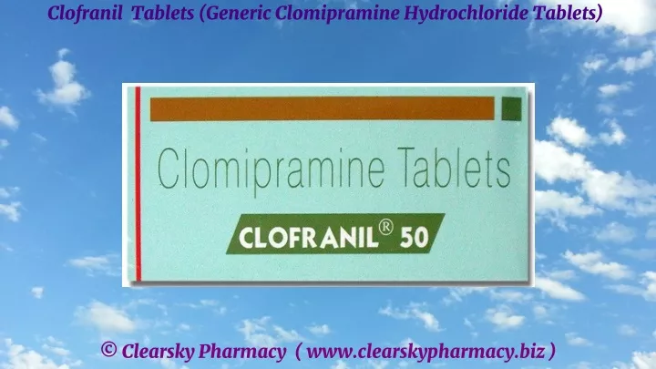 clofranil tablets generic clomipramine