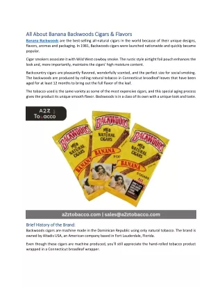 all about banana backwoods cigars flavors