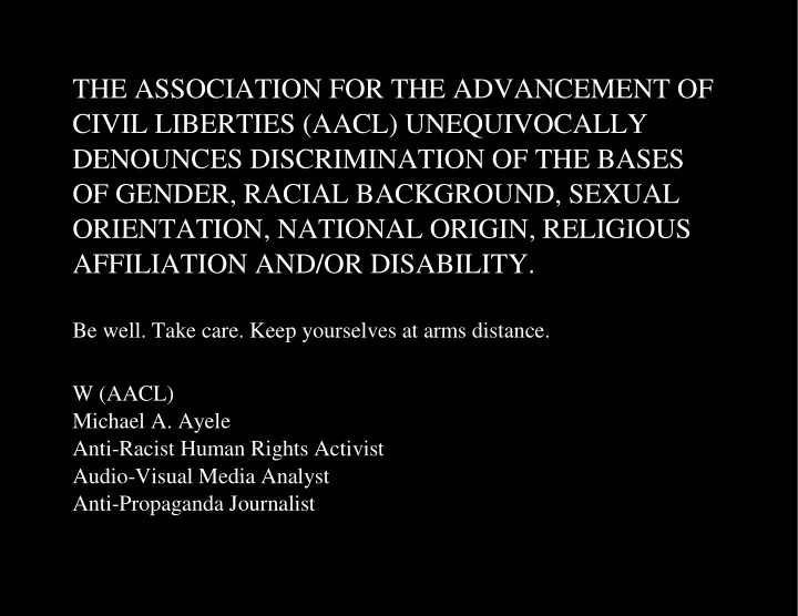the association for the advancement of civil
