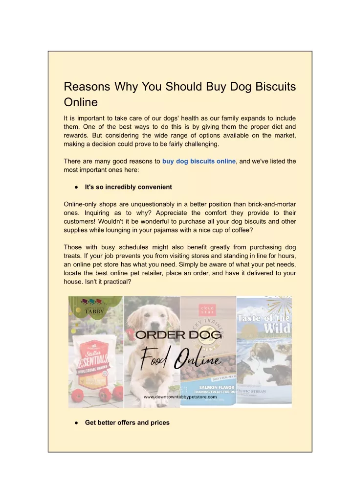 reasons why you should buy dog biscuits online