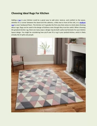 choosing ideal rugs for kitchen