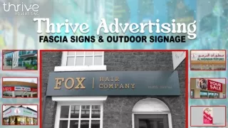 Fascia Signs & Outdoors Signage in Abu Dhabi