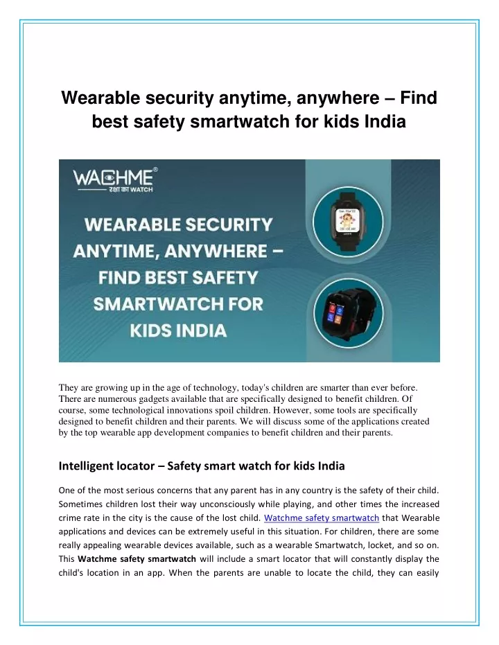 wearable security anytime anywhere find best