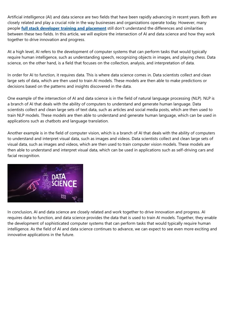 PPT - Understanding the Intersection of AI and Data Science PowerPoint ...