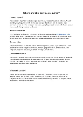where are seo services required