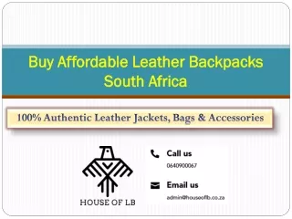 Buy Affordable Leather Backpacks South Africa