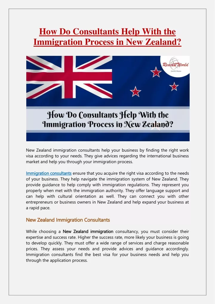 how do consultants help with the immigration