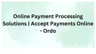 Online Payment Processing Solutions _ Accept Payments Online - Ordo