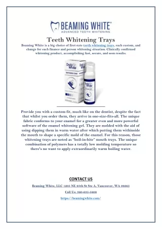 Get the Teeth Whitening Trays at an affordable price.