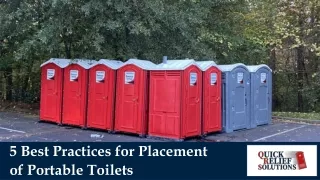 Placing Portable Toilets: 7 Best Practices