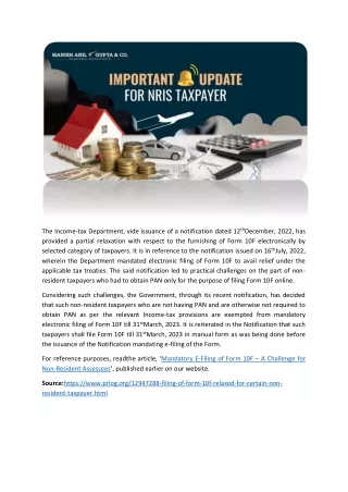 the income tax department vide issuance