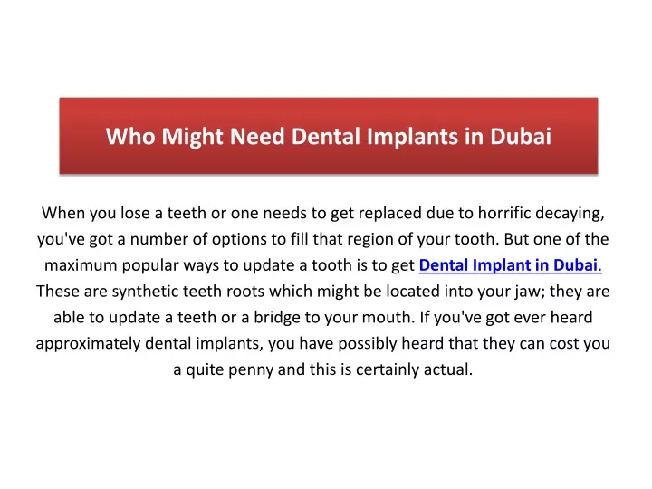 who might need dental implants in dubai