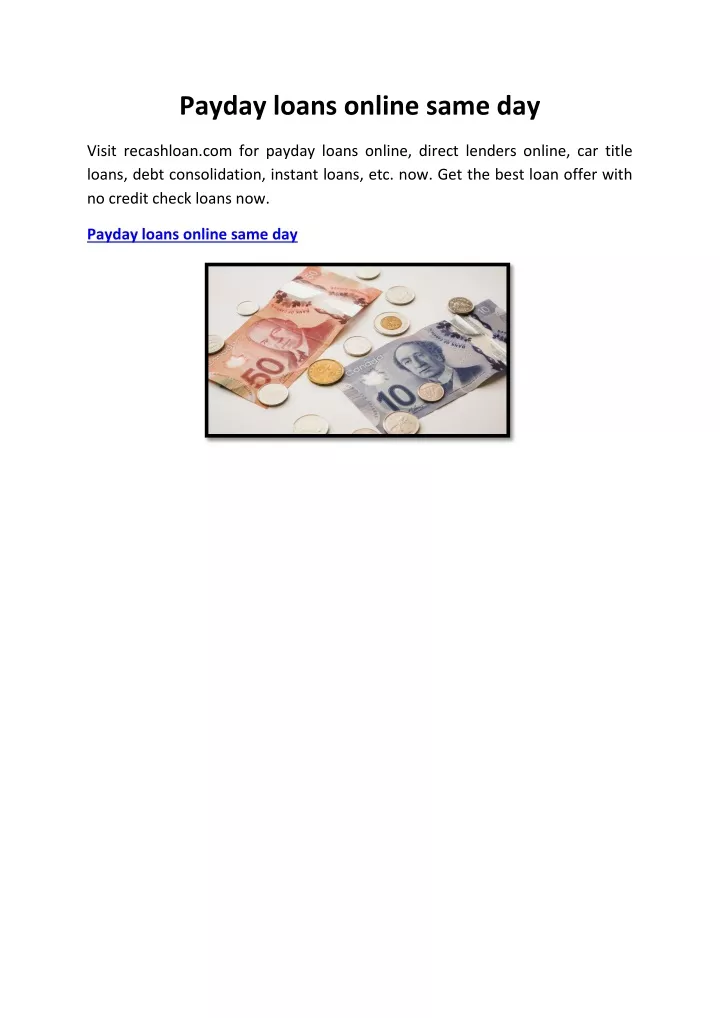 payday loans online same day