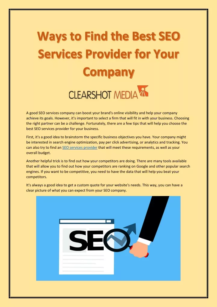 a good seo services company can boost your brand