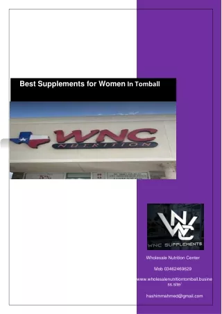 Best Supplements for Women in Tomball