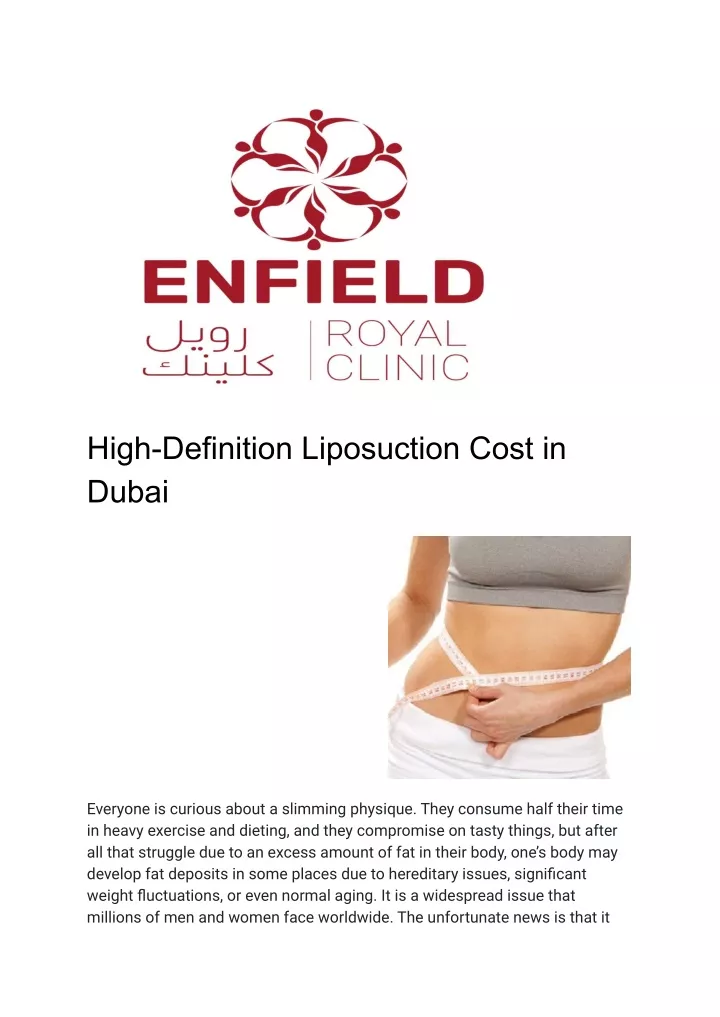 high definition liposuction cost in dubai