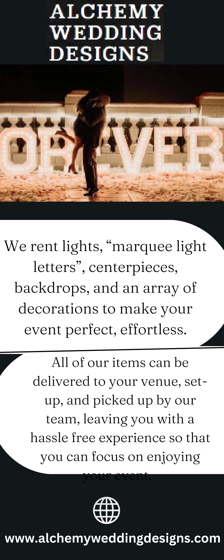 we rent lights marquee light letters centerpieces