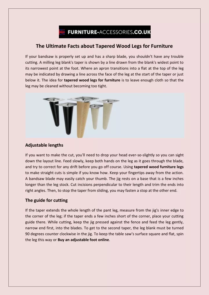 the ultimate facts about tapered wood legs