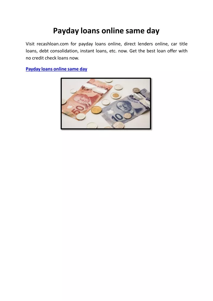 payday loans online same day