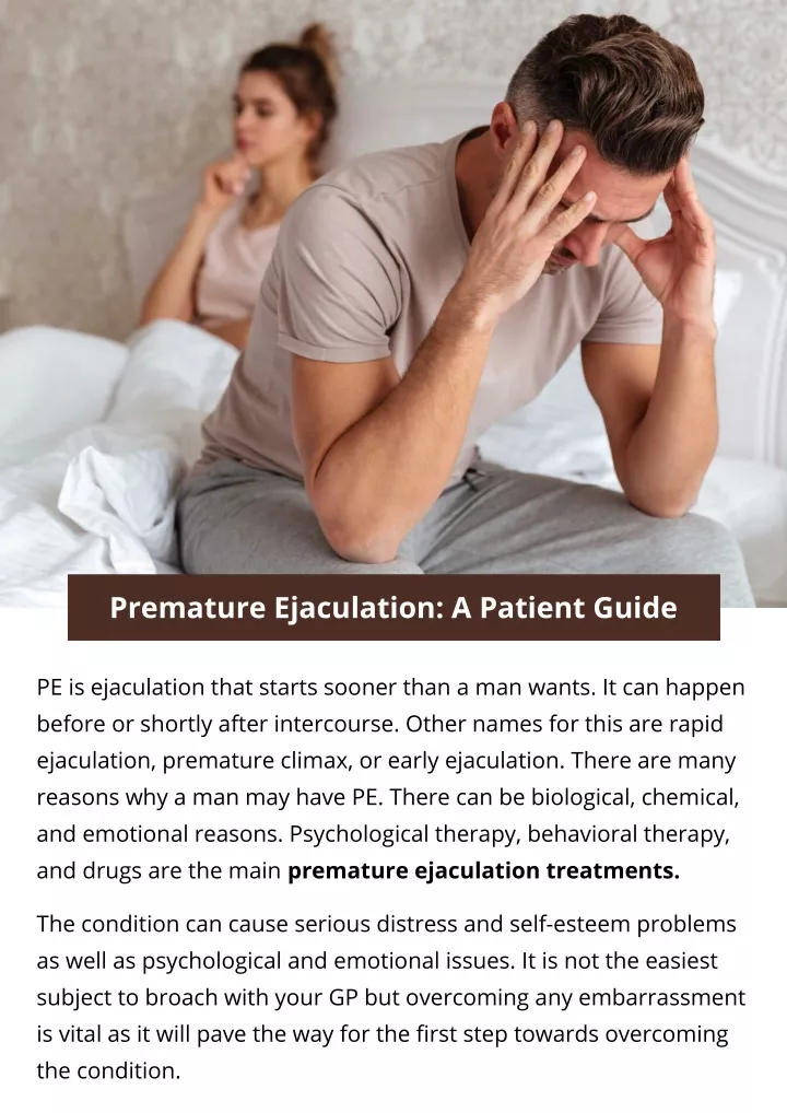 premature ejaculation a patient guide