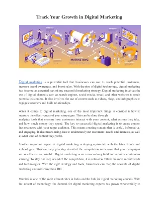 track your growth in digital marketing