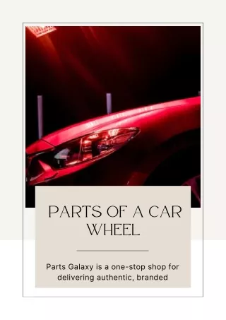 The Basic Parts of a Car Wheel - Parts Galaxy