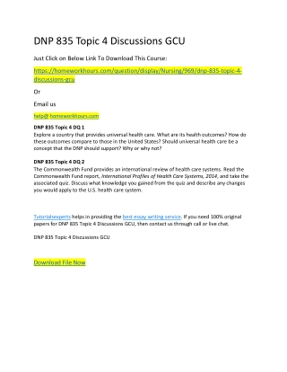 dnp 835 topic 4 discussions gcu