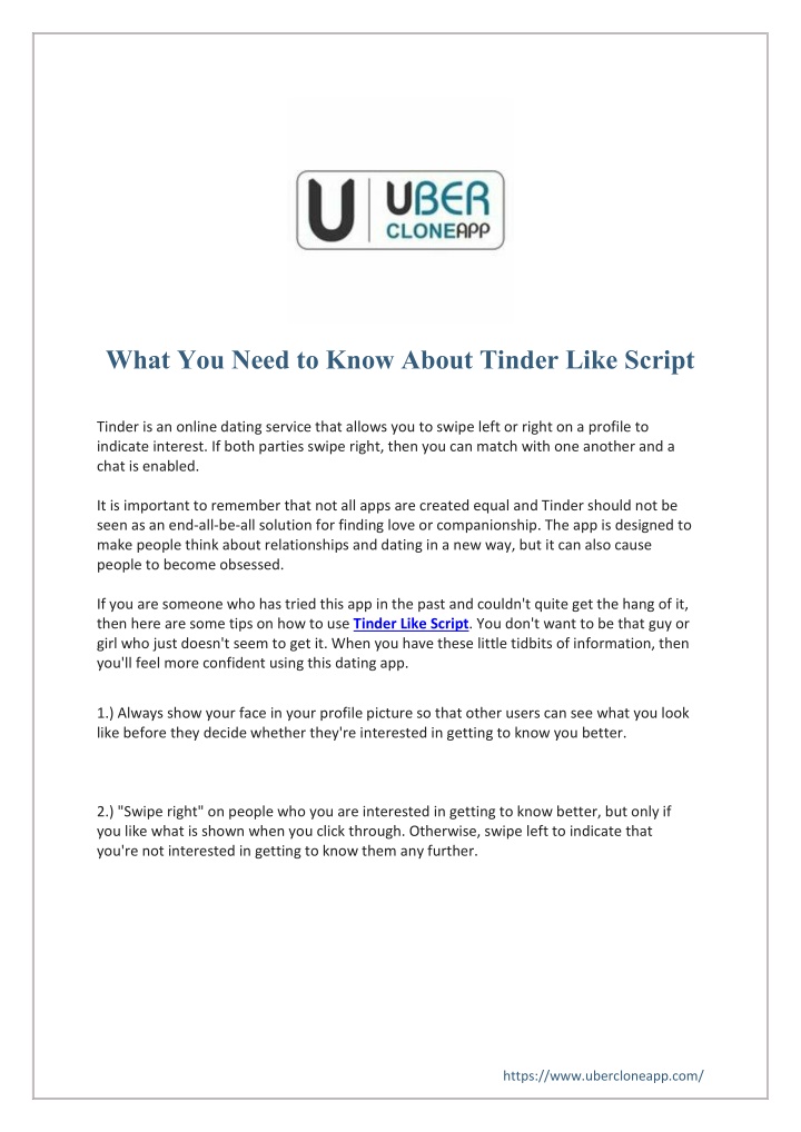 what you need to know about tinder like script