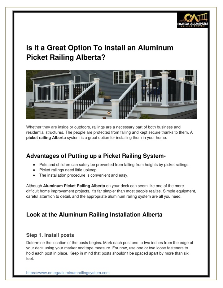 is it a great option to install an aluminum