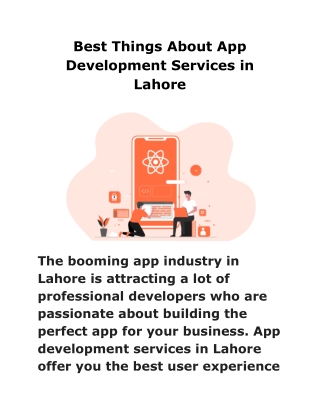 best things about app development services