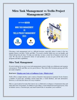 Miro Task Management vs Trello Project Management 2023