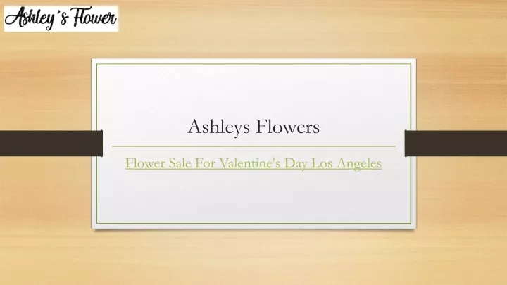 ashleys flowers
