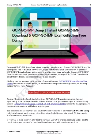 genesys gcp gc imp