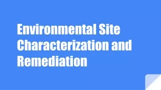 Environmental Site Characterization and environmental remediation companies