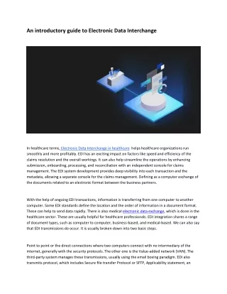 An introductory guide to Electronic Data Interchange