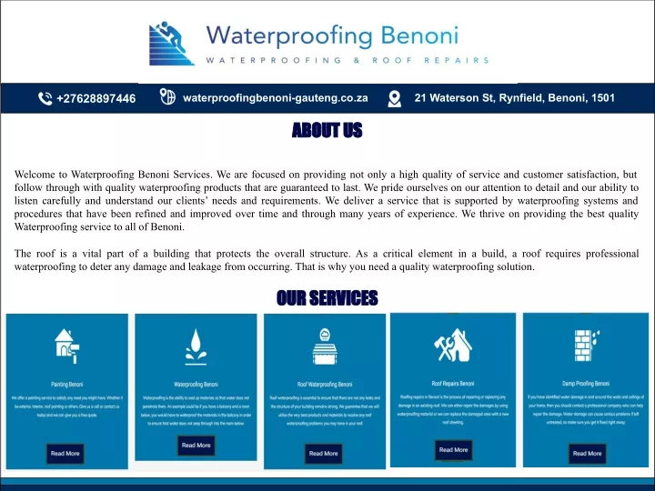 waterproofingbenoni gauteng co za