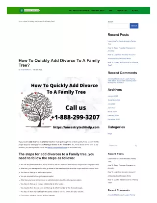 How To Quickly Add Divorce To A Family Tree?