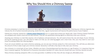 Why You Should Hire a Chimney Sweep
