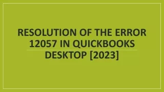 Quick Steps To Resolve Quickbooks Connectivity Error Code 12057