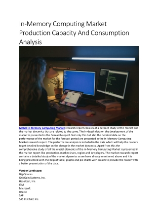 in memory computing market production capacity