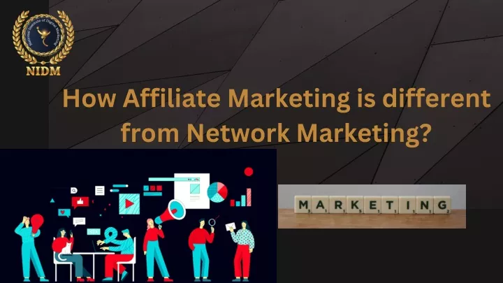 how affiliate marketing is different from network