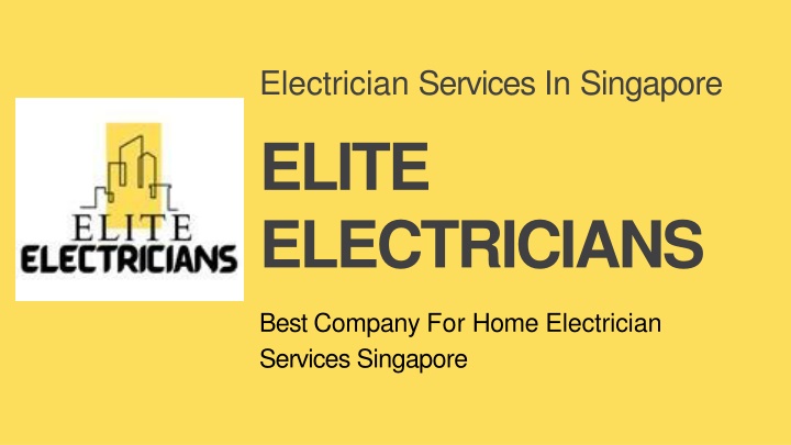 electrician services in singapore