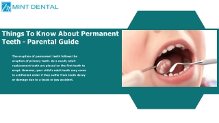 Things To Know About Permanent Teeth - Parental Guide