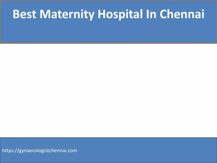 best maternity hospital in chennai