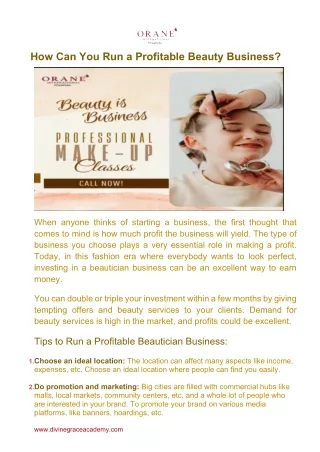 How Can You Run a Profitable Beauty Business