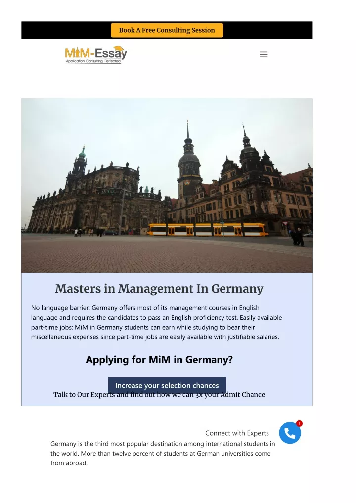 masters in management in germany