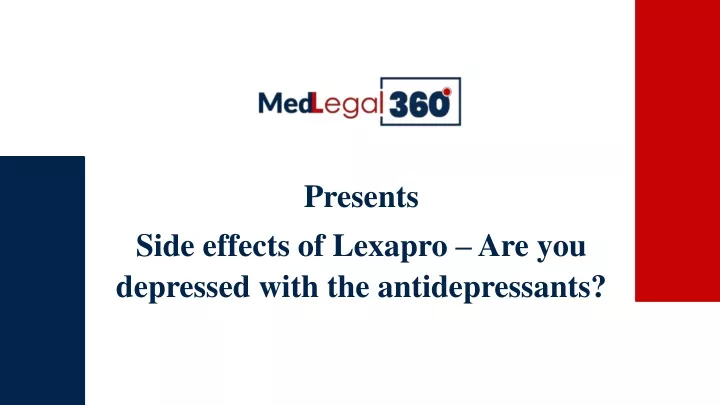 presents side effects of lexapro