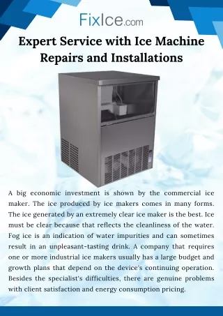 expert service with ice machine repairs